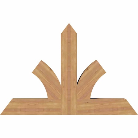 Ekena Millwork Richland Timber Gable Bracket, Western Red Cedar, 48"W x 32"H x 5 1/2"D x 5 1/2"F, 16/12 Pitch GBW048X32X0606RIC00SWR